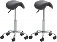 2er Set Arbeitshocker Reno Kunstleder grau 2er Set Arbeitshocker Reno Kunstleder grau