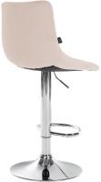 Barhocker Jerry Samt chrom beige Barhocker Jerry Samt chrom beige