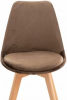 4er Set Stuhl Linares Samt dunkelbraun 4er Set Stuhl Linares Samt dunkelbraun