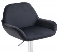 2er Set Barhocker Braga Samt chrom schwarz 2er Set Barhocker Braga Samt chrom schwarz