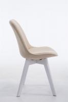 Besucherstuhl Borneo V2 Stoff  weiß (eiche) creme 