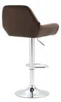 2er Set Barhocker Braga Samt chrom braun 2er Set Barhocker Braga Samt chrom braun