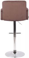 Barhocker Los Angeles Samt chrom braun Barhocker Los Angeles Samt chrom braun