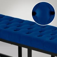 Sitzbank Polson Samt Schwarz 120 cm blau Sitzbank Polson Samt Schwarz 120 cm blau