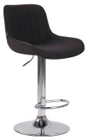 2er Set Barhocker Lentini Stoff chrom schwarz 2er Set Barhocker Lentini Stoff chrom schwarz