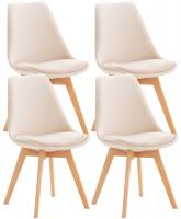 4er Set Stuhl Linares Samt beige 4er Set Stuhl Linares Samt beige