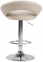 2er Set Barhocker Olinda Kunstleder chrom creme 