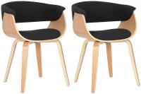 2er Set Stühle Bruce Stoff natura/schwarz 2er Set Stühle Bruce Stoff natura/schwarz