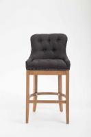 Barhocker Lakewood Stoff, Antik-hell schwarz 