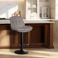 Barhocker Laurel Stoff schwarz grau Barhocker Laurel Stoff schwarz grau