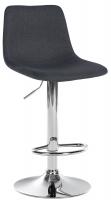 Barhocker Divo Stoff Chrom dunkelgrau 