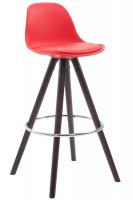 Barhocker Franklin Kunstleder Rund Cappuccino (eiche) rot Barhocker Franklin Kunstleder Rund Cappuccino (eiche) rot