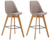 2er Set Barhocker Metz Stoff natura taupe 2er Set Barhocker Metz Stoff natura taupe