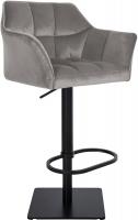 Barhocker Damaso B Samt grau Barhocker Damaso B Samt grau