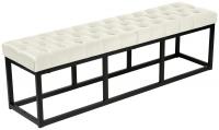 Sitzbank Polson Samt Schwarz 150 cm creme Sitzbank Polson Samt Schwarz 150 cm creme