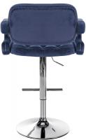 Barhocker Dublin Samt chrom blau Barhocker Dublin Samt chrom blau