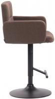 Barhocker Los Angeles, Stoff schwarz braun Barhocker Los Angeles, Stoff schwarz braun