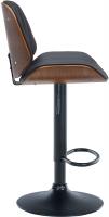 2er Set Barhocker Nova Kunstleder walnuss/schwarz 