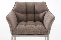 Barhocker Damaso E Stoff mit 4-Fuß Gestell terrabraun 