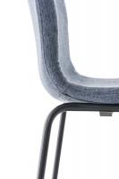 Barhocker Hoover Stoff 4-Fuß Gestell schwarz blau Barhocker Hoover Stoff 4-Fuß Gestell schwarz blau