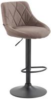 Barhocker Lazio Stoff schwarz taupe Barhocker Lazio Stoff schwarz taupe