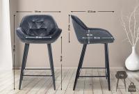 2er Set Barhocker Gibson 76 Samt dunkelgrau 2er Set Barhocker Gibson 76 Samt dunkelgrau