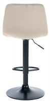 2er Set Barhocker Divo Samt Schwarz creme 2er Set Barhocker Divo Samt Schwarz creme