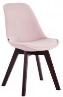 Besucherstuhl Borneo V2 Samt walnuss pink Besucherstuhl Borneo V2 Samt walnuss pink