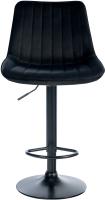 2er Set Barhocker Toni Samt schwarz schwarz 