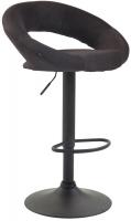 2er Set Barhocker Olinda Stoff schwarz dunkelgrau 