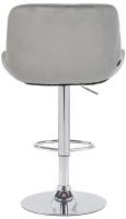 2er Set Barhocker Solon Chrom Samt grau 2er Set Barhocker Solon Chrom Samt grau