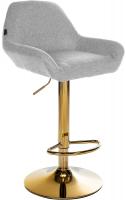 Barhocker Braga Gold Stoff grau Barhocker Braga Gold Stoff grau