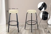 Barhocker Kamari Samt creme Barhocker Kamari Samt creme