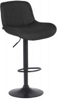 Barhocker Solon Schwarz Stoff schwarz 