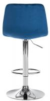 Barhocker Divo Samt Chrom blau Barhocker Divo Samt Chrom blau