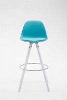 Barhocker Franklin Kunstleder Rund Weiß (eiche) blau Barhocker Franklin Kunstleder Rund Weiß (eiche) blau