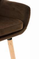 2er Set Barhocker Grant Samt braun 2er Set Barhocker Grant Samt braun