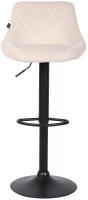 Barhocker Lazio Samt schwarz creme Barhocker Lazio Samt schwarz creme