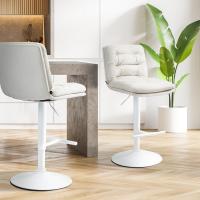 Barhocker Damar Samt weiß creme Barhocker Damar Samt weiß creme