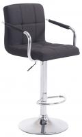 Barhocker Lucy V2 Stoff chrom schwarz Barhocker Lucy V2 Stoff chrom schwarz