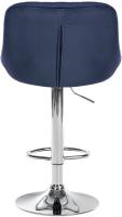 2er Set Barhocker Lazio Samt chrom blau 2er Set Barhocker Lazio Samt chrom blau