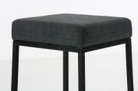 2er Set Barhocker Montreal 80 Stoff schwarz dunkelgrau 