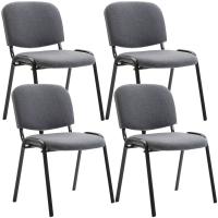4er Set Besucherstuhl Ken Stoff grau 4er Set Besucherstuhl Ken Stoff grau