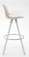 2er Set Barhocker Franklin Stoff rund weiß (eiche) creme 