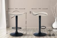 Barhocker Shanghai Kunstleder schwarz creme Barhocker Shanghai Kunstleder schwarz creme