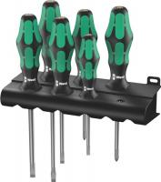 Schraubendrehersatz 334/6 6-tlg.Schlitz/PH 2K-Griff Rundkl.WERA Schraubendrehersatz 334/6 6-tlg.Schlitz/PH 2K-Griff Rundkl.WERA