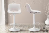 2er Set Barhocker Camden Stoff weiß creme 2er Set Barhocker Camden Stoff weiß creme