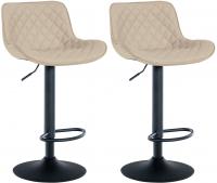 2er Set Barhocker Minosa Kunstleder creme 2er Set Barhocker Minosa Kunstleder creme
