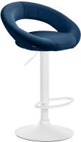 Barhocker Olinda Samt weiß blau 