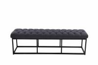 Sitzbank Amun Stoff Schwarz 150 cm schwarz Sitzbank Amun Stoff Schwarz 150 cm schwarz